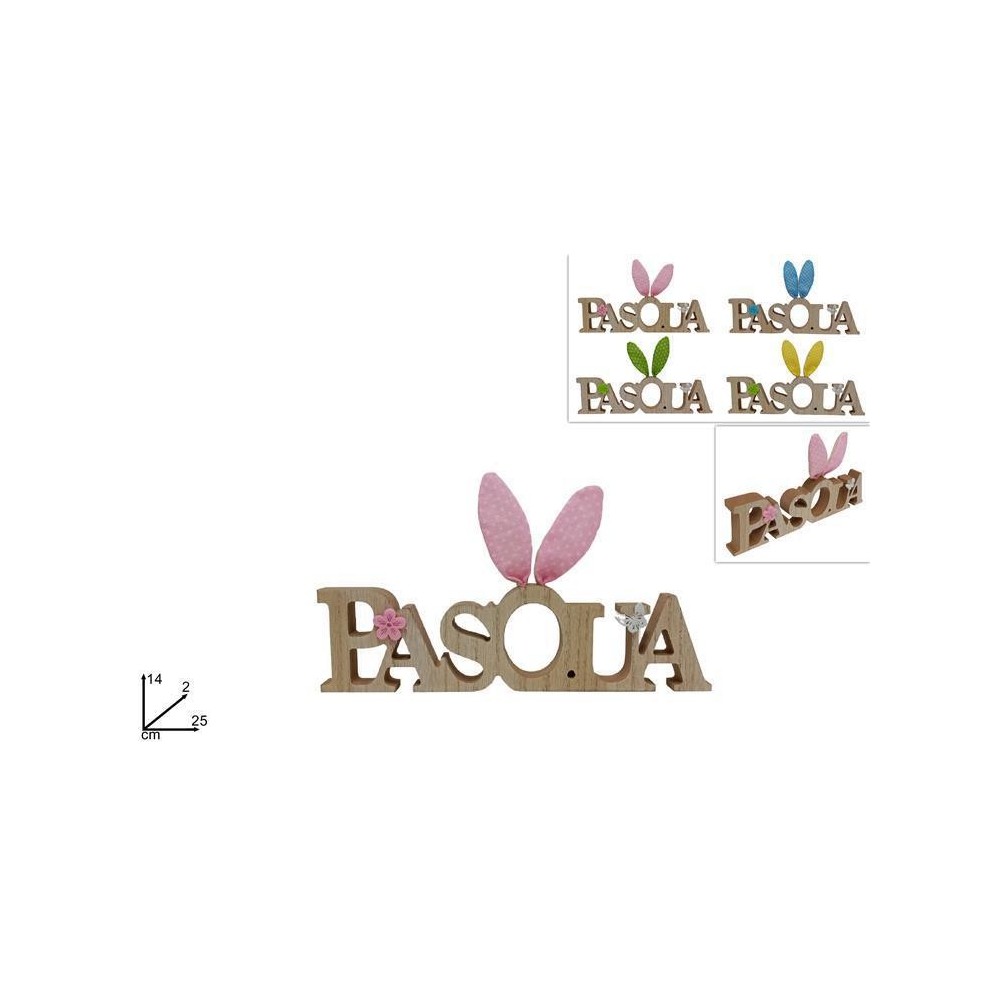 SCRITTA LEGNO PASQUA H14 4COLO